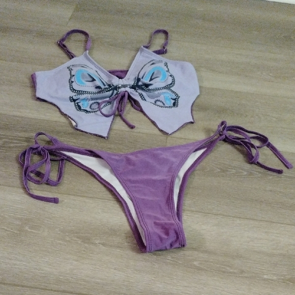 Butterfly 2 Piece Bikini Tankini - Picture 3 of 11